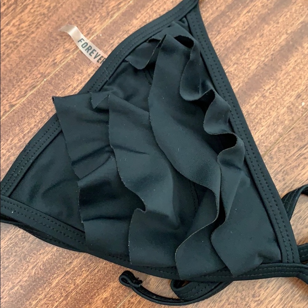Black Ruffle Bikini Top - Picture 2 of 2